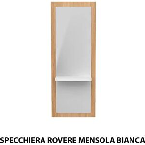 Specchio specchiera per parrucchiere barbiere in legno rovere