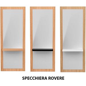 Specchio specchiera per parrucchiere barbiere in legno rovere