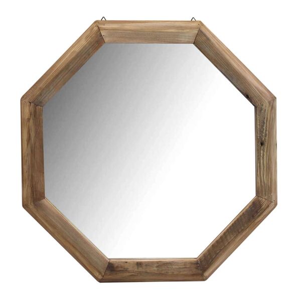 milani home specchio di design moderno in legno di pino riciclato massiccio stile moderno v marrone 74 x 3 x 74 cm