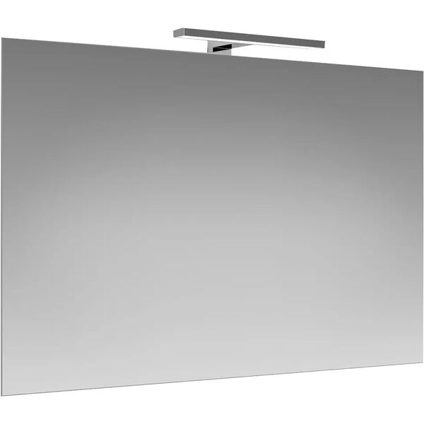 controverso specchio plum 110x70 cm (lxh) filo lucido reversibile lampada led luce neutra 5 w inclusa