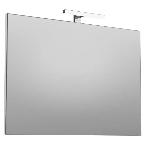 controverso specchio orange 80x70 cm (lxh) filo lucido reversibile lampada led luce fredda 6 w inclusa