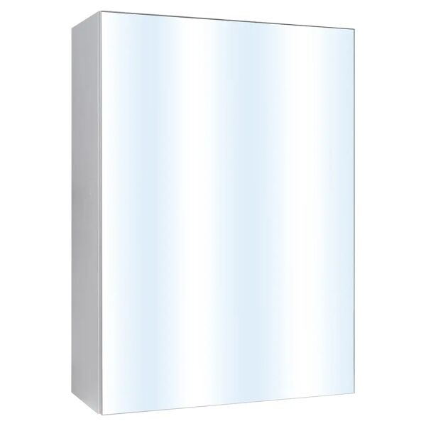 tecnomat armadietto specchio combi50 1 anta 50x22x71 cm bianco laccato 2 ripiani reversibile