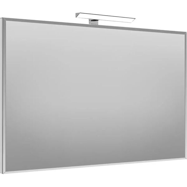 controverso specchio pepper 90x60 cm (lxh) bisellato reversibile con lampada led luce fredda 5 w inclusa