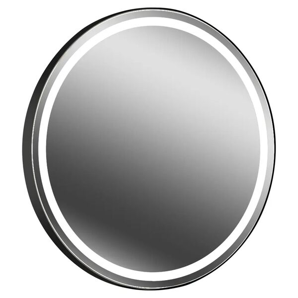 tecnomat specchio olek Ø80 cm con cornice in alluminio nero opaco
