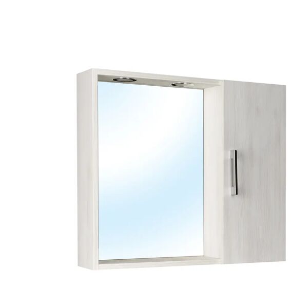 tecnomat armadietto specchio olga 1 anta destra 67x58x15 cm (lxhxp) legno bianco matrix 2 luce led 2w