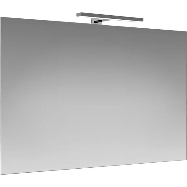 controverso specchio plum 90x70 cm (lxh) filo lucido reversibile lampada led luce neutra 5 w inclusa