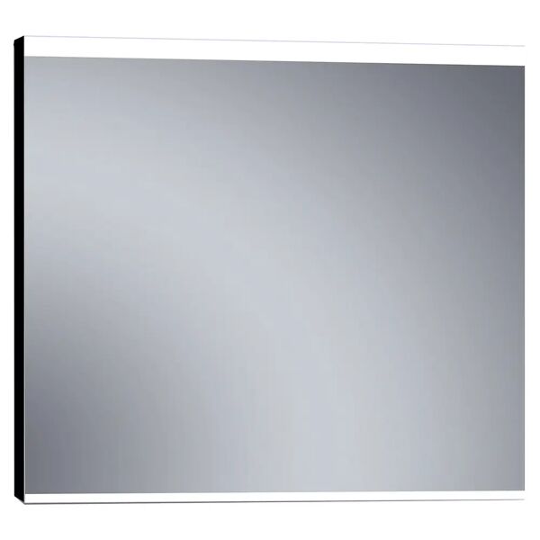 tecnomat specchio paris 90x70 cm cornice nera retroilluminato reversibile strip led 17 w luce neutra