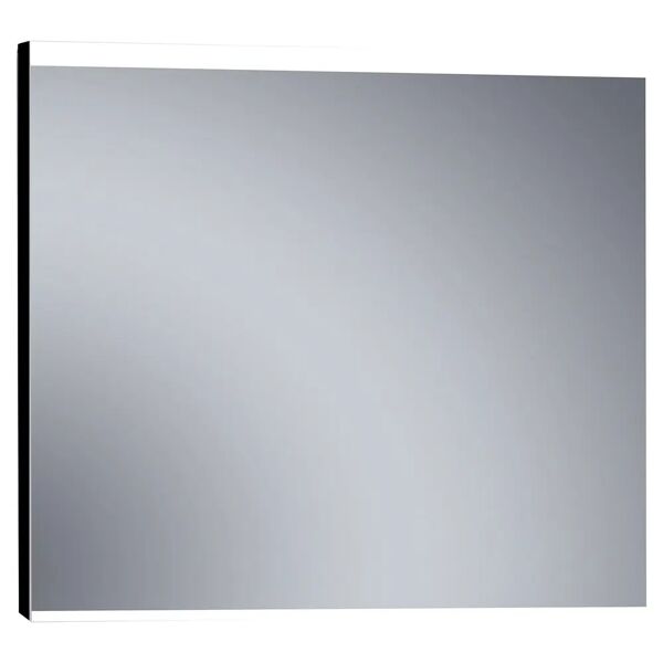 tecnomat specchio paris 100x80 cm cornice nera retroilluminato reversibile strip led 19 w luce neutra