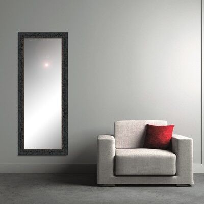 Specchio a parete rettangolare Camelia nero 60x170 cm