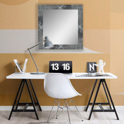 Specchio a parete quadrato Chamonix 55 Osb grafite 50.4x50.4 cm