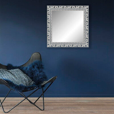 Specchio a parete quadrato Sharon forata argento 42.4x42.5 cm