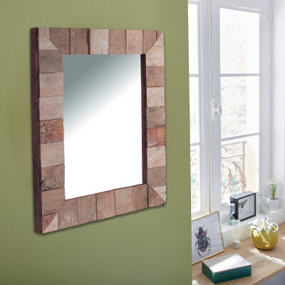 Specchio a parete rettangolare Kate noce scuro 50x70 cm