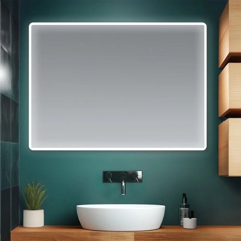 INBAGNO Specchio bagno retroilluminato con cornice LED 105x70 cm reversibile