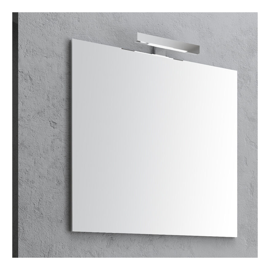 Ogomondo - Specchio da bagno con lampada led *** misura 80x68 cm con