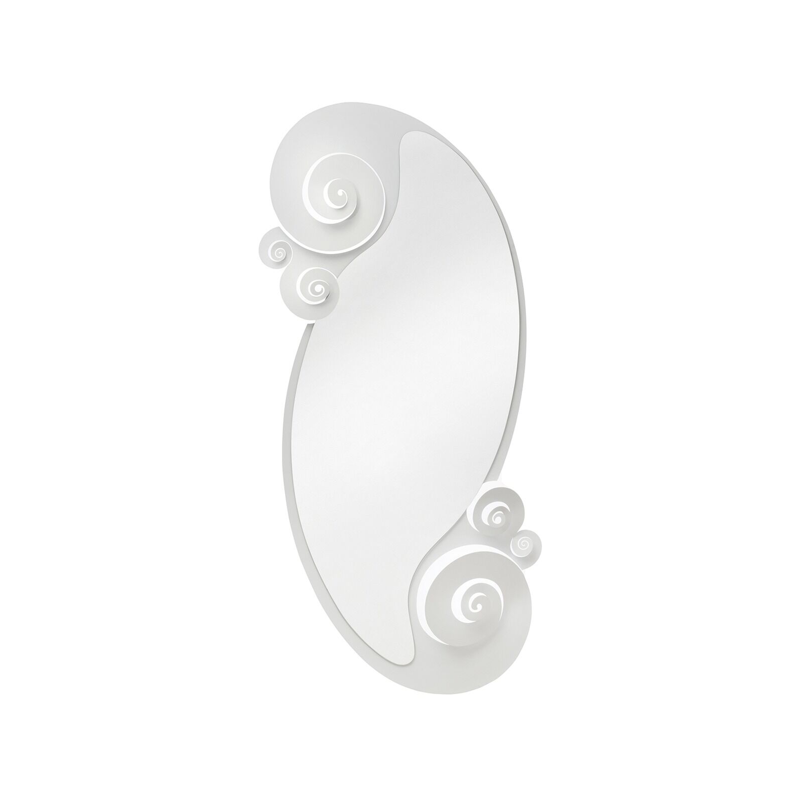 Casa Shop Specchio in ferro con riccioli Circeo Bianco marmo