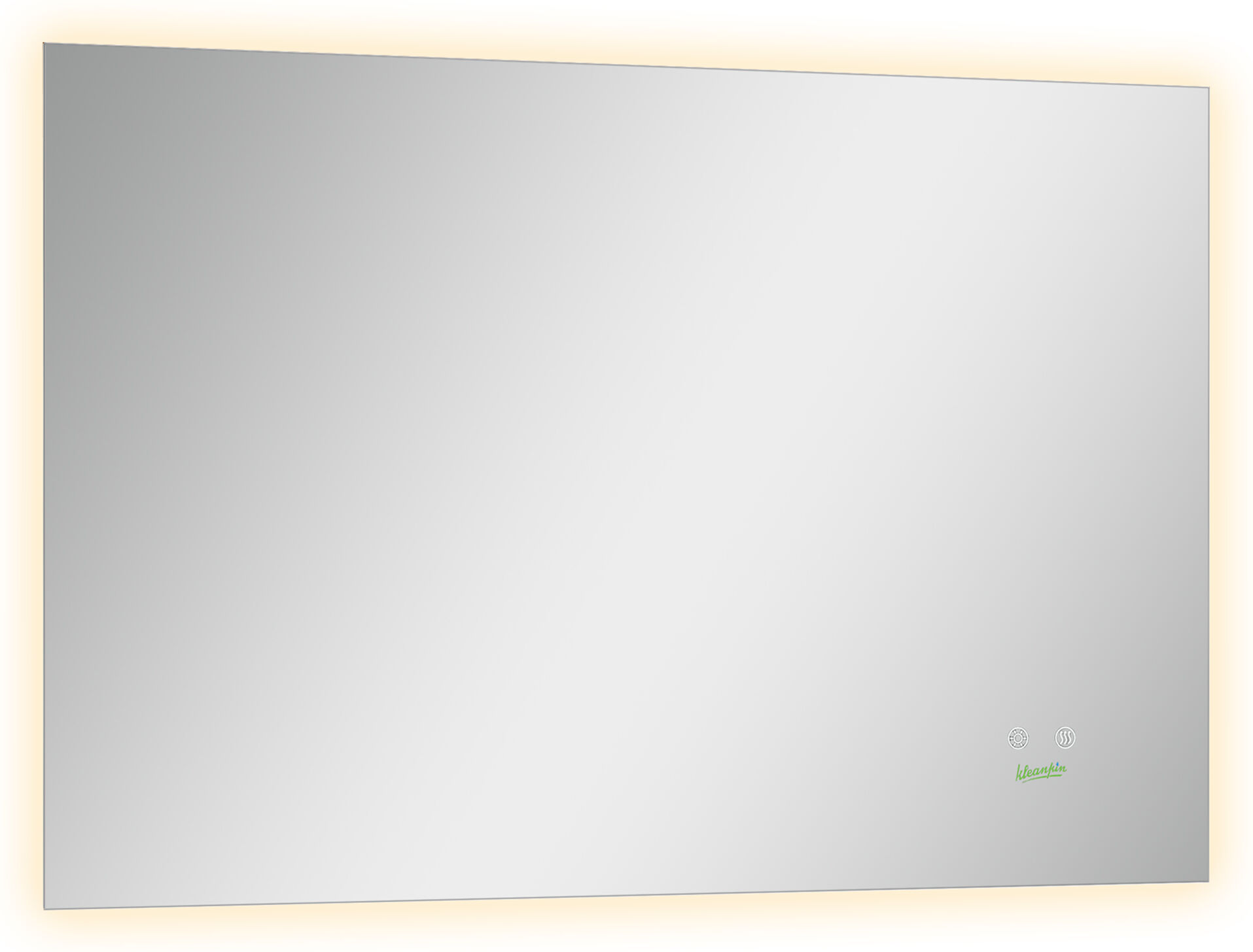 Kleankin Specchio Bagno con Luce LED, Sistema Anti-Appannamento e Tasti Touch, 90x60cm, Argento