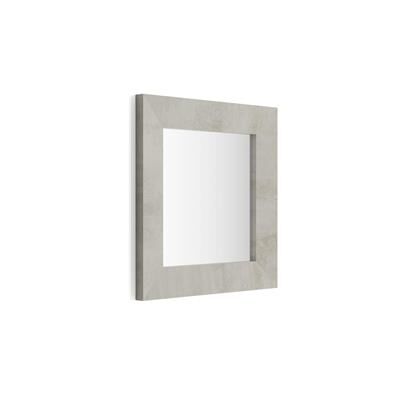 Mobili Fiver Specchiera quadrata, cornice Grigio Cemento, Giuditta 65x65