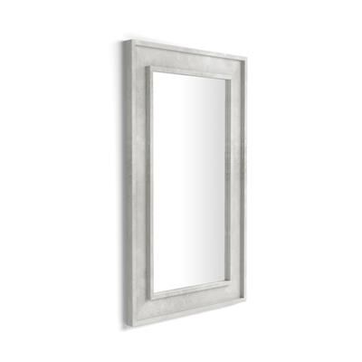 Mobili Fiver Specchiera Angelica da parete, 112x67, Grigio Cemento