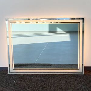Speilprøve (23) Firkantet Baderomsspeil M/lys, 60x80cm