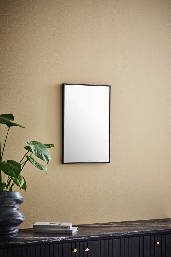 POE speil - 50 cm Black mdf / metall