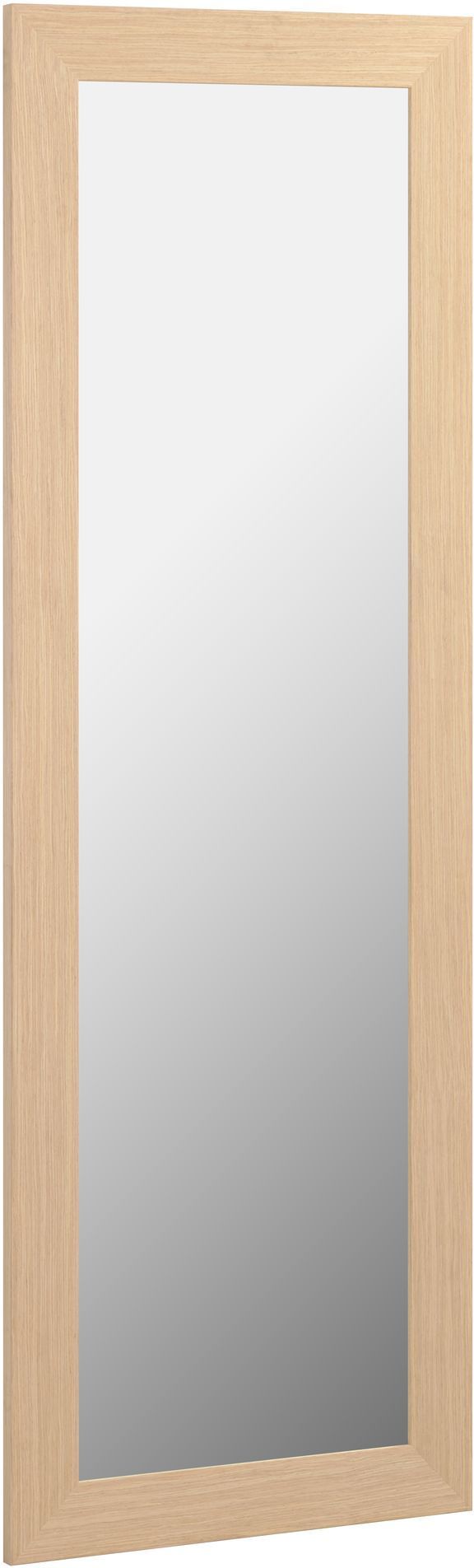 Kave Home Yvaine Speil m. bred ramme - Naturlig finish, 80,5x180,5   Unoliving