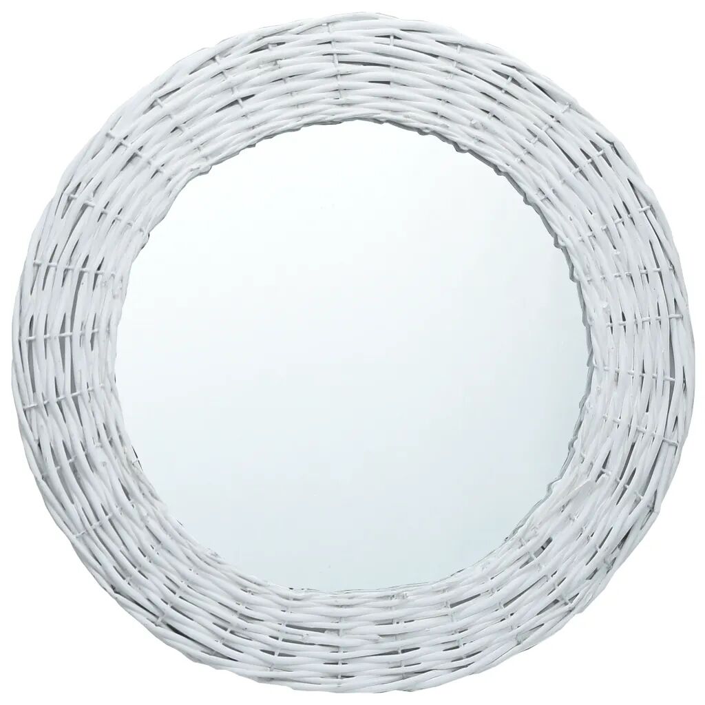 vidaXL Speil hvit 40 cm kurvstrå