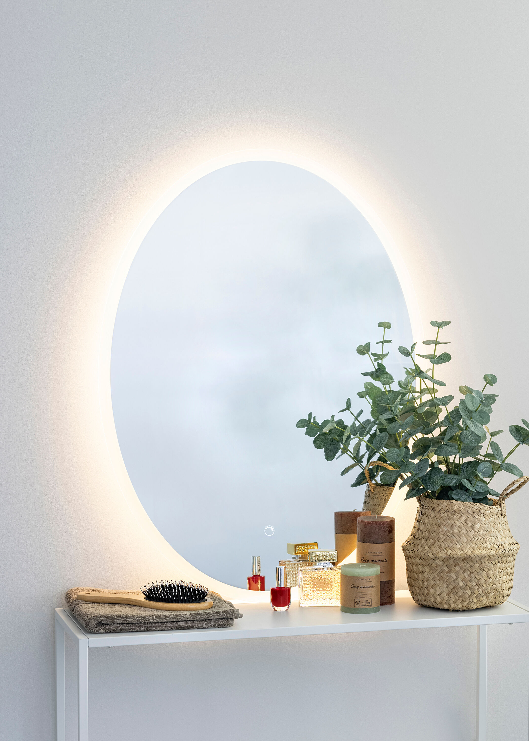 Kaila Speil Oval Led 60x80 Cm