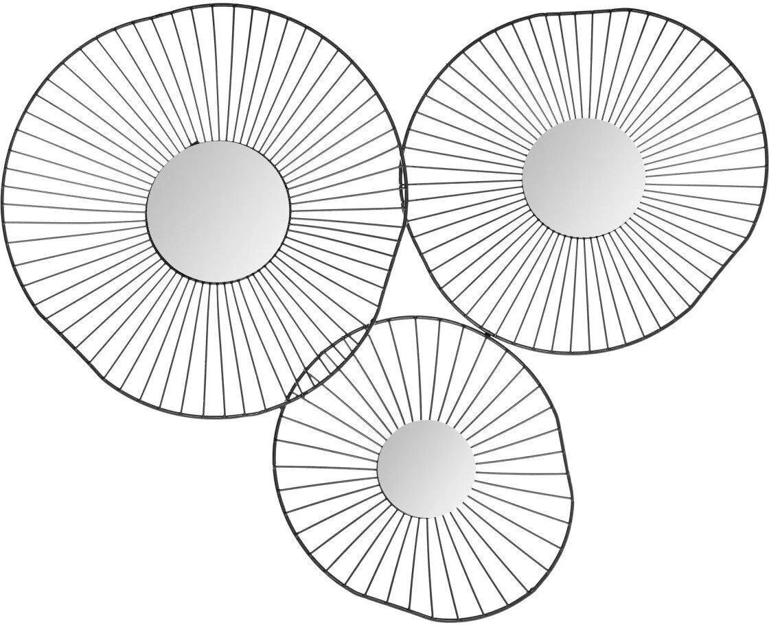 Atmosphera Lustro dekoracyjne WIRED, 65 x 50 cm, kompozycja 3 luster