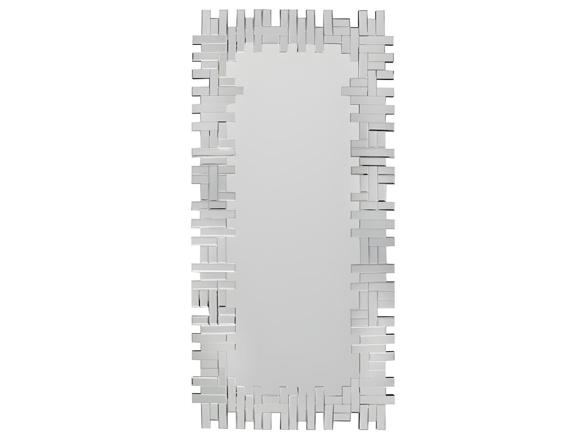 Espelho de parede 120 x 2 x 57 cm em Inox e MDF Prateado - LOLA