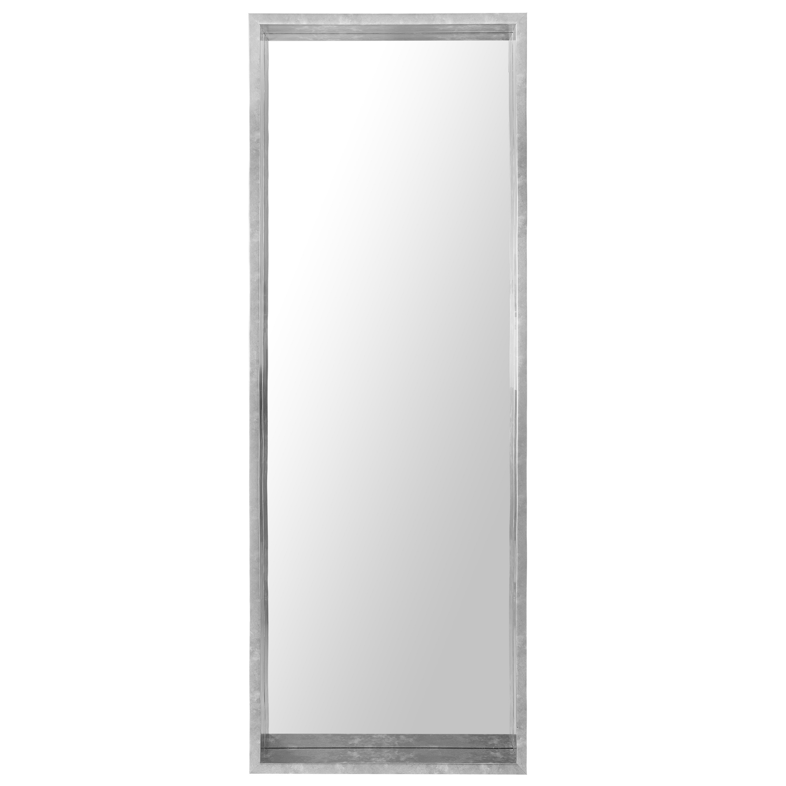 Beliani Espelho de parede cinzento claro com moldura de material sintético 50 x 140 cm estilo minimalista