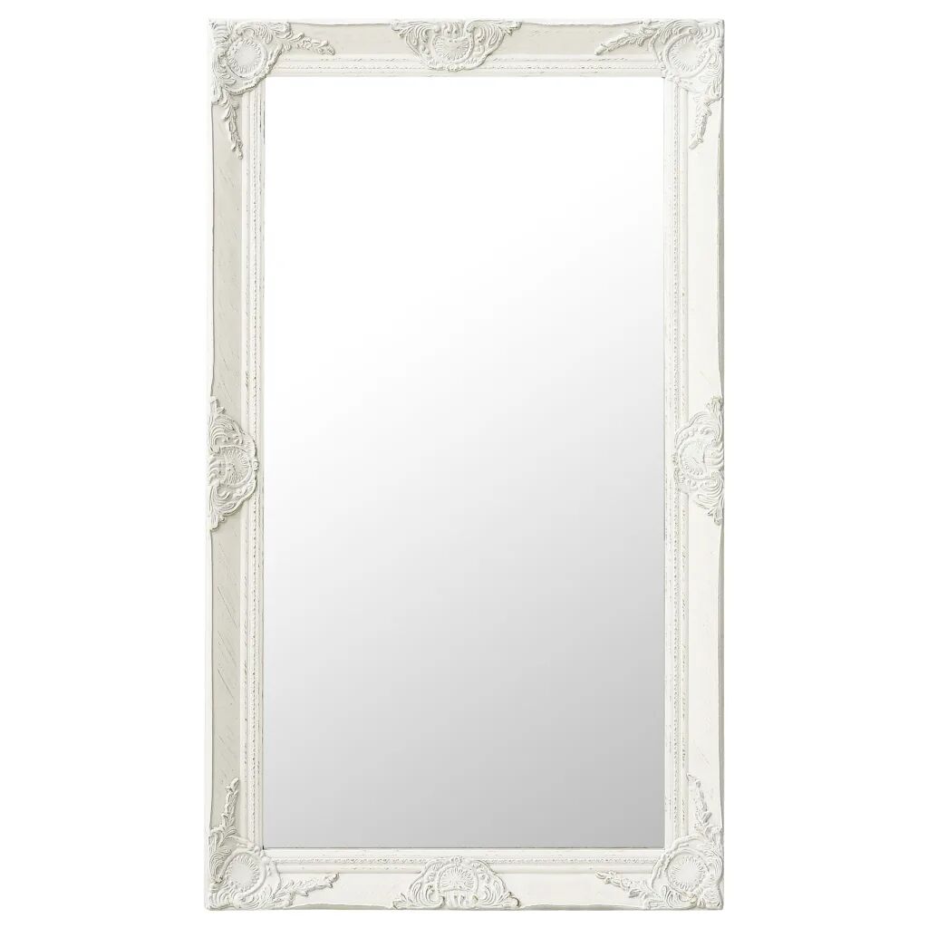 vidaXL Espelho de parede estilo barroco 60x100 cm branco