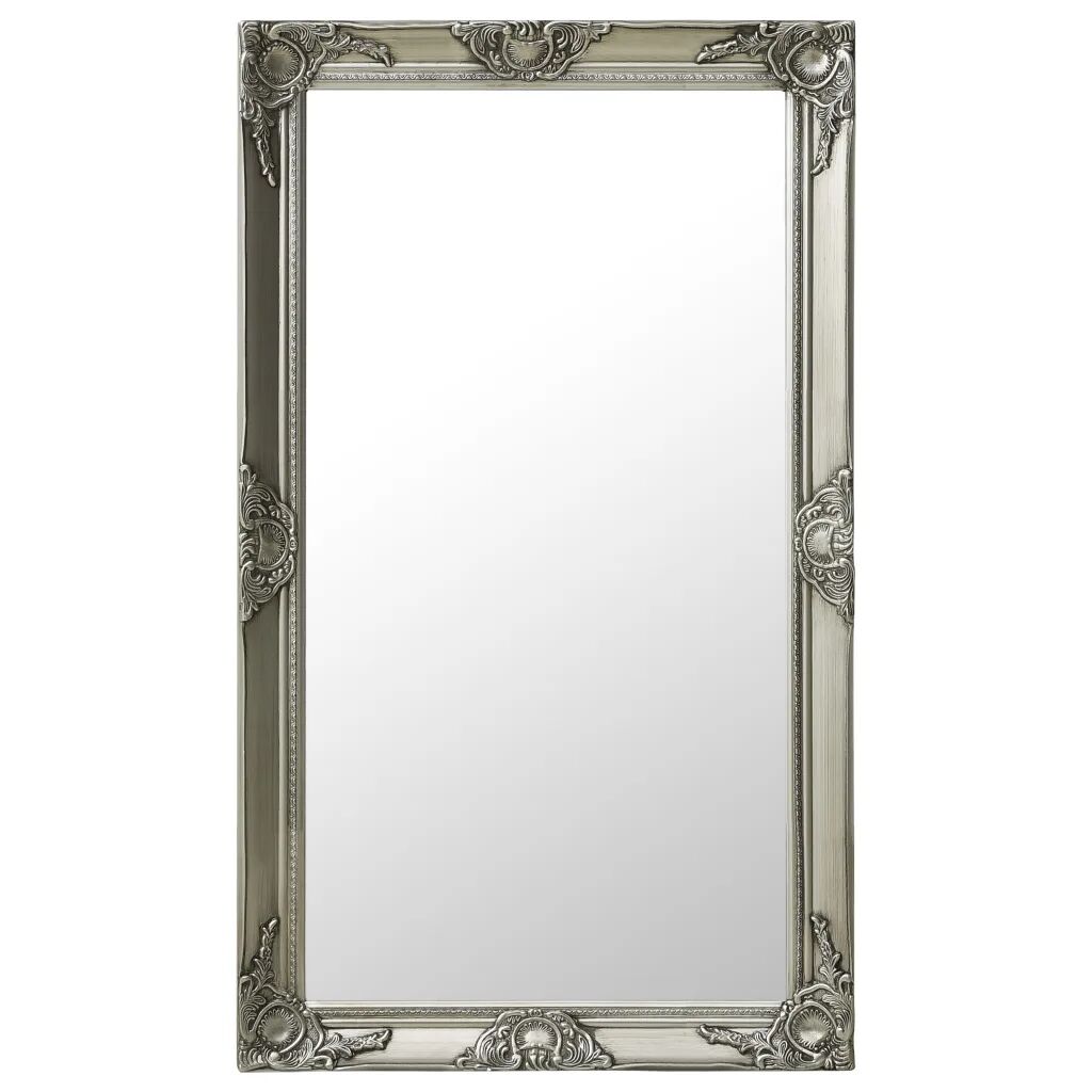vidaXL Espelho de parede estilo barroco 60x100 cm prateado