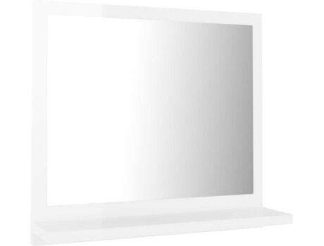 Vidaxl Espelho (Branco Brilhante - Aglomerado de Madeira - 40x10.5x37 cm)