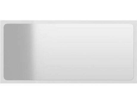 Vidaxl Espelho (Branco Brilhante - Alumínio - 80x1.5x37 cm)
