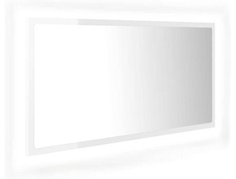 Vidaxl Espelho LED (Bege - Aglomerado de Madeira - 90x8.5x37 cm)