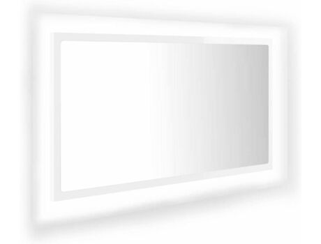 Vidaxl Espelho com LED (Aglomerado - 80x8,5x37 cm - Branco)