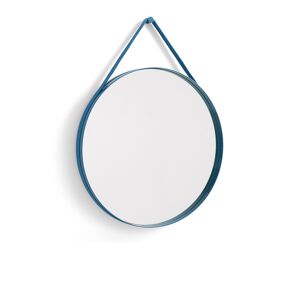 Hay - Strap Mirror No 2 Ø70 - Blue - Väggspeglar - Blå