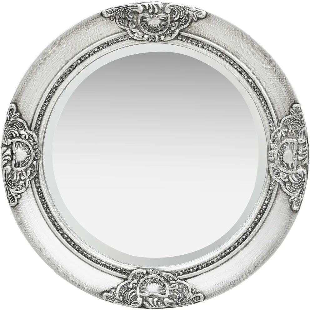 vidaXL Väggspegel barockstil 50 cm silver