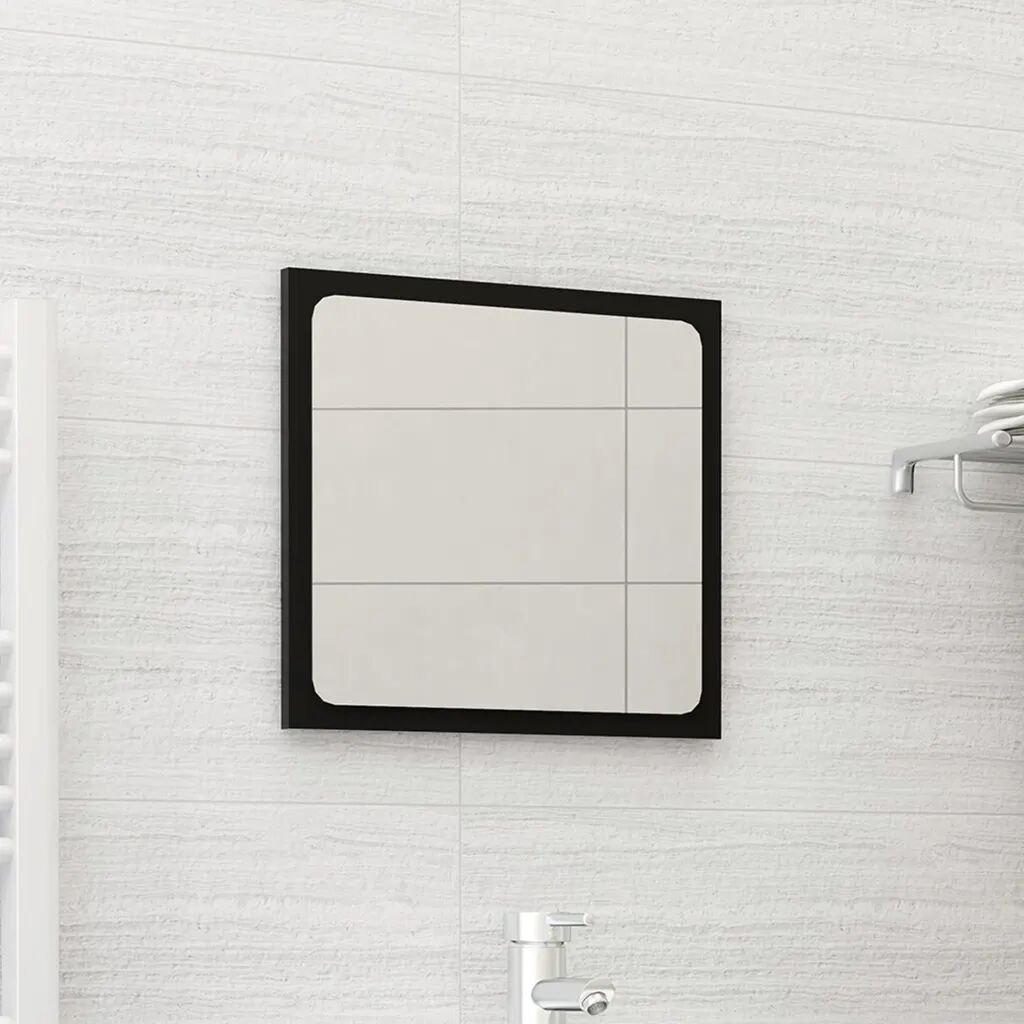 vidaXL Kúpeľňové zrkadlo čierne 40x1,5x37 cm drevotrieska