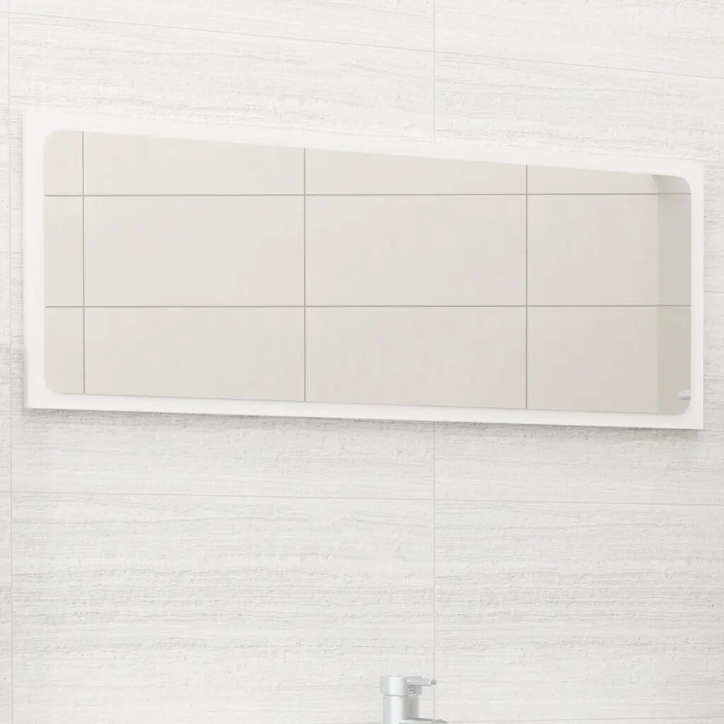 vidaXL Kúpeľňové zrkadlo biele 90x1,5x37 cm drevotrieska