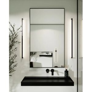 Fairmont Park Cormican Metal Framed Wall Mounted Bathroom Mirror black 80.0 H x 60.0 W x 4.0 D cm