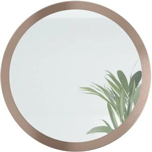 Fairmont Park Colwich Round Wood Framed Wall Mounted Accent Mirror brown 80.0 H x 80.0 W x 2.0 D cm