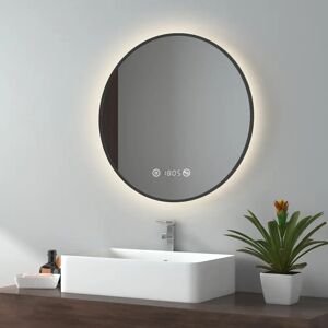 EMKE Bathroom Mirror black 60.0 H x 60.0 W x 3.0 D cm