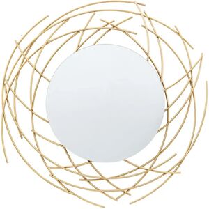 Gallery Direct Round Metal Wall Mirror 60.0 H x 60.0 W x 2.5 D cm