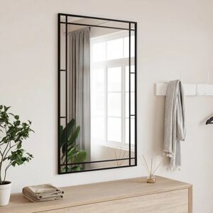 17 Stories Mirl Rectangle Metal Wall Mirror 100.0 H x 60.0 W x 1.5 D cm