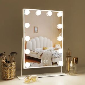 Blue Elephant Rectangle LED Metal Mirror white 47.5 H x 36.5 W x 6.0 D cm