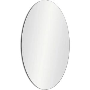 Metro Aba Oval Wall Mounted Bathroom Mirror white 75.0 H x 55.0 W x 2.0 D cm