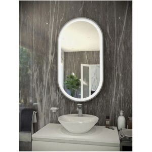 RAK CERAMICS Rak Art Brushed Nickel 450mm x 1000mm Oval led Mirror - RAKARTOVBN5001 - Brushed Nickel