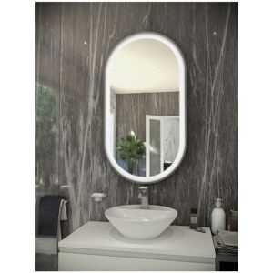 RAK CERAMICS RAK Art Brushed Nickel 550mm x 1000mm Oval LED Mirror - RAKARTOVBN5002 - Brushed Nickel