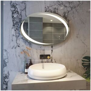 RAK CERAMICS Rak Hades 900mm x 600mm Oval Illuminated led Mirror with Demister and Touch Sensor - RAKHAD5001 - Mirror
